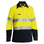 Bisley Tencate Tecasafe Plus 700 Womens Taped HiVis Flame Retardant Long Sleeve Shirt - BL8082T-Queensland Workwear Supplies