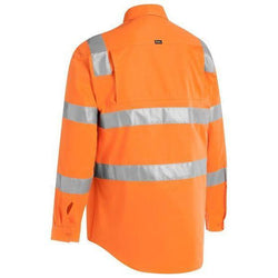 Bisley Vic Rail Taped HiVis With Shoulder Tape Biomotion Long Sleeve Mens Shirt - BS6016T