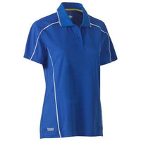 Bisley Womens Cool Mesh Polo With Reflective Piping - BKL1425-Queensland Workwear Supplies