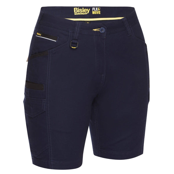 Bisley Womens Flx & Move Cargo Shorts - BSHL1044-Queensland Workwear Supplies