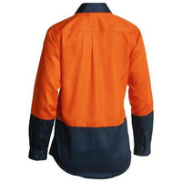 Bisley Womens Hi Vis Drill Shirt - BL6267-Queensland Workwear Supplies