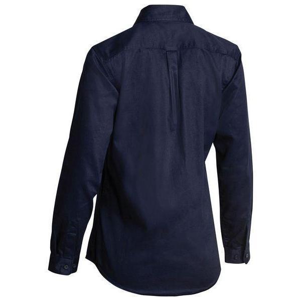 Bisley Womens Long Sleeve Drill Shirt - BL6339-Queensland Workwear Supplies