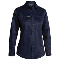 Bisley Womens Long Sleeve Drill Shirt - BL6339-Queensland Workwear Supplies