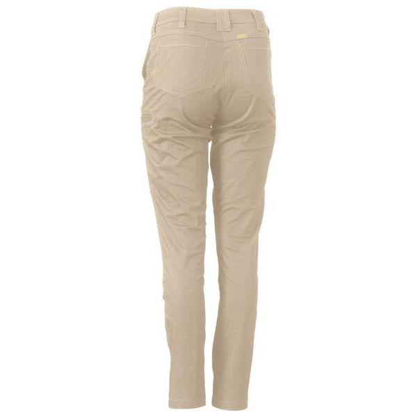 Bisley Womens Mid Rise Stretch Cotton Pants - BPL6015-Queensland Workwear Supplies