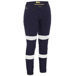 Bisley Womens Taped Cotton Cuffed Cargo Pants - BPL6028T-Queensland Workwear Supplies