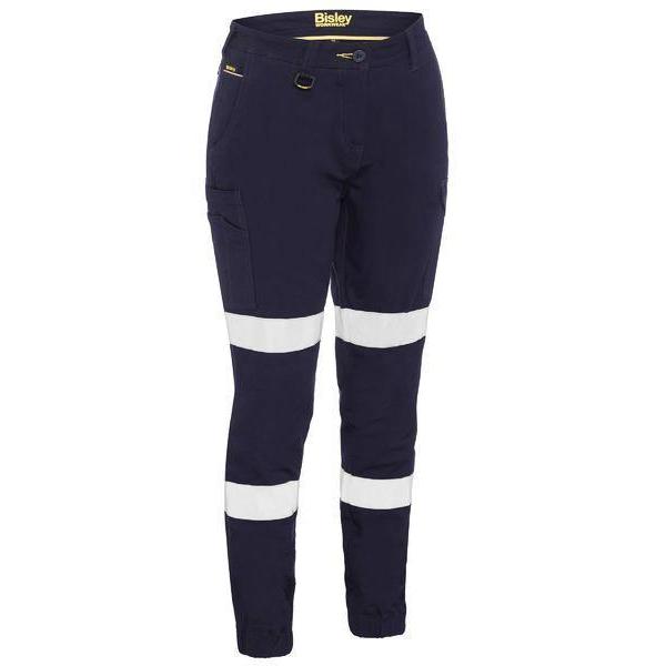 Bisley Womens Taped Cotton Cuffed Cargo Pants - BPL6028T-Queensland Workwear Supplies