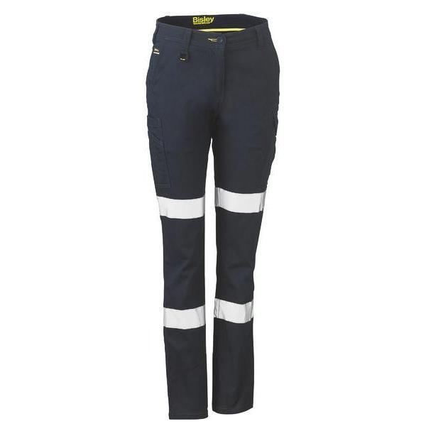 Bisley Womens Taped Cotton Pants - BPL6115T-Queensland Workwear Supplies