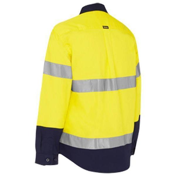 Bisley Womens Taped HiVis 2 Tone Maternity Long Sleeve Drill Shirt - BLM6456T-Queensland Workwear Supplies