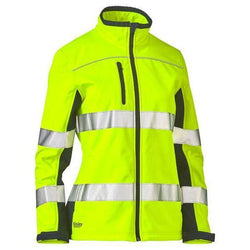 Bisley Womens Taped HiVis 2Tone Soft Shell Jacket - BJL6059T