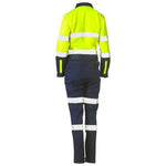 Bisley Womens Taped HiVis Cotton Drill Coveralls - BCL6066T-Queensland Workwear Supplies