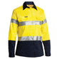 Bisley Womens Taped HiVis Long Sleeve Drill Shirt - BLT6456