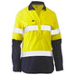 Bisley Womens Taped HiVis Stretch V-Neck Closed Front Long Sleeve Shirt - BLC6064T