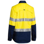 Bisley Womens Taped HiVis X-AirFlow Ripstop 2 Tone Long Sleeve Shirt - BL6415T-Queensland Workwear Supplies