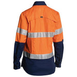 Bisley Womens Taped HiVis X-AirFlow Ripstop 2 Tone Long Sleeve Shirt - BL6415T-Queensland Workwear Supplies