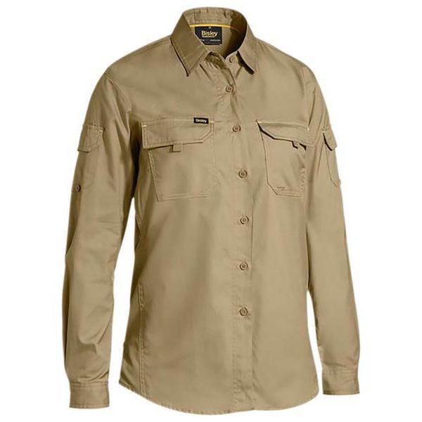 Bisley Womens X-Airflow Ripstop Long Sleeve Shirt - BL6414-Queensland Workwear Supplies