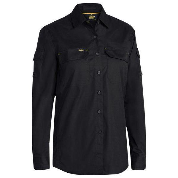 Bisley Womens X-Airflow Ripstop Long Sleeve Shirt - BL6414-Queensland Workwear Supplies