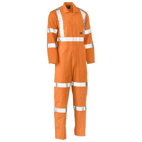 Bisley X Taped Biomotion HiVis Lightweight Coveralls - BC6316XT-Queensland Workwear Supplies
