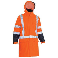 Bisley X-Taped HiVis TTMC Stretch PU Unisex Rain Coat - BJ6955XT-Queensland Workwear Supplies