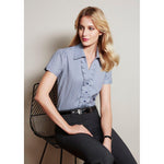 Biz Collection Ladies Edge Short Sleeve Shirt - S267LS-Queensland Workwear Supplies