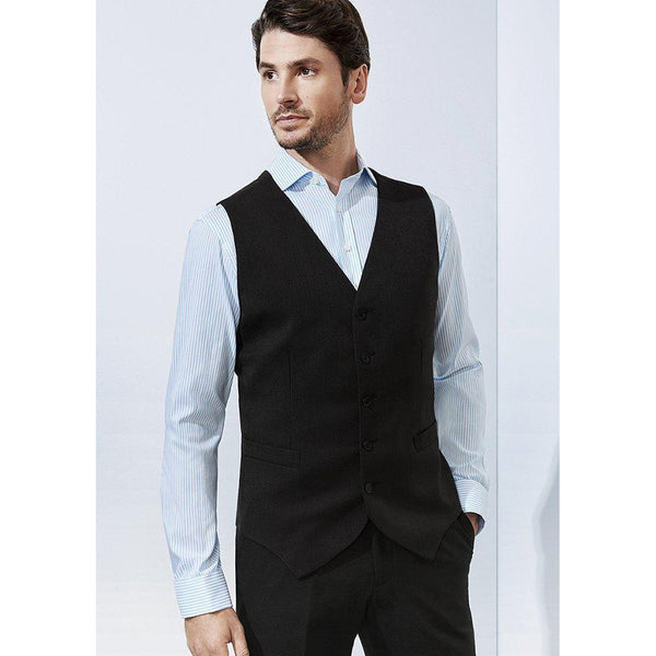 Biz Corporates Mens Peaked Vest with Knitted Back - 90111-Queensland Workwear Supplies