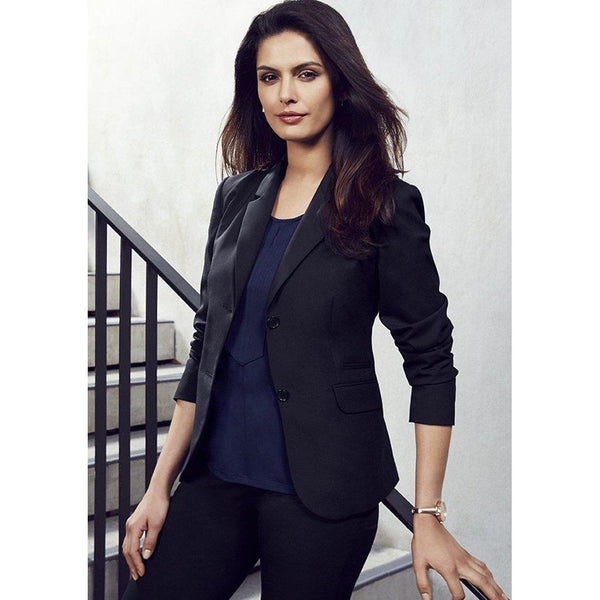 Biz Corporates Womens 2 Button Mid Length Jacket - 64019-Queensland Workwear Supplies