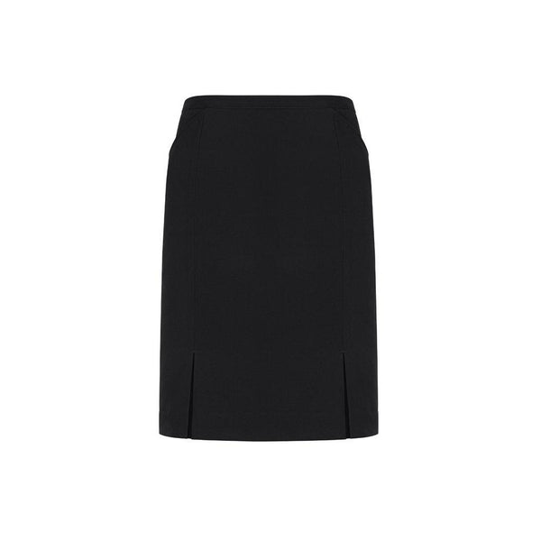 Biz Corporates Womens Front Pleat Detail Straight Skirt - 20720-Queensland Workwear Supplies