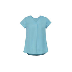 Biz Corporates Womens Kayla V-neck Pleat Blouse - RB967LS