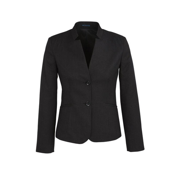 Biz Corporates Womens Short Jacket with Reverse Lapel - 60113-Queensland Workwear Supplies