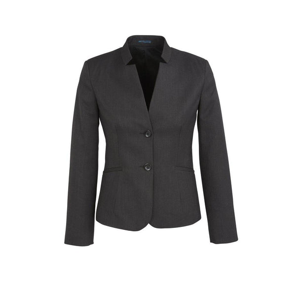 Biz Corporates Womens Short Jacket with Reverse Lapel - 60113-Queensland Workwear Supplies