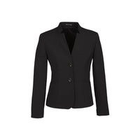 Biz Corporates Womens Short Jacket with Reverse Lapel - 64013-Queensland Workwear Supplies