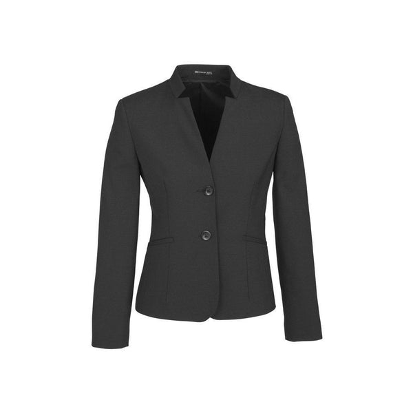 Biz Corporates Womens Short Jacket with Reverse Lapel - 64013-Queensland Workwear Supplies