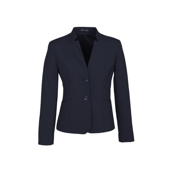 Biz Corporates Womens Short Jacket with Reverse Lapel - 64013-Queensland Workwear Supplies