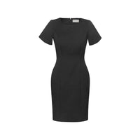 Biz Corporates Womens Short Sleeve Dress - 30112-Queensland Workwear Supplies