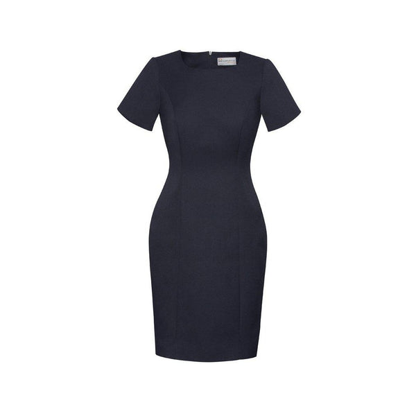 Biz Corporates Womens Short Sleeve Dress - 30112-Queensland Workwear Supplies