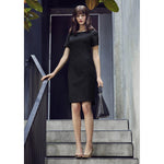 Biz Corporates Womens Short Sleeve Dress - 34012-Queensland Workwear Supplies
