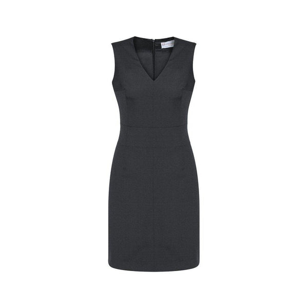Biz Corporates Womens Sleeveless V Neck Dress - 30121-Queensland Workwear Supplies