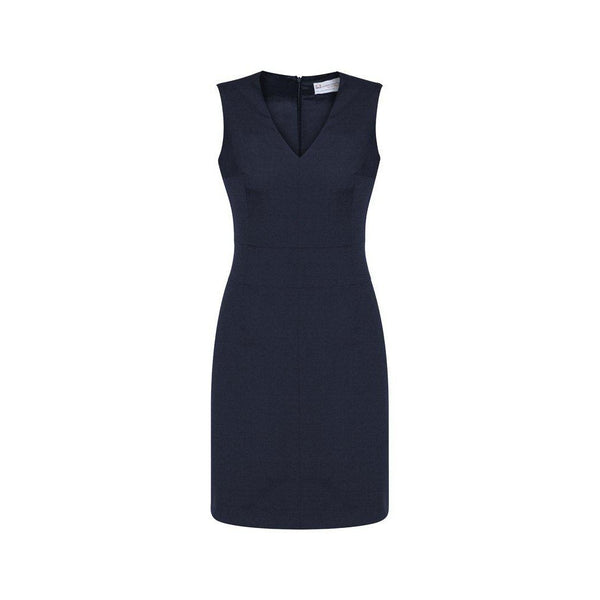 Biz Corporates Womens Sleeveless V Neck Dress - 30121-Queensland Workwear Supplies
