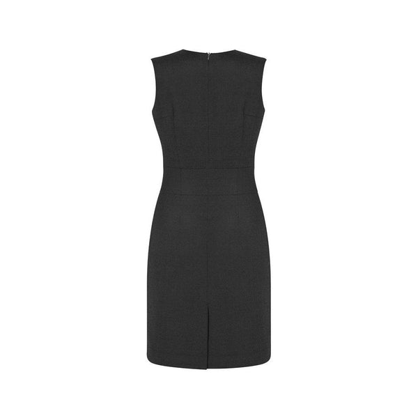 Biz Corporates Womens Sleeveless V Neck Dress - 30121-Queensland Workwear Supplies