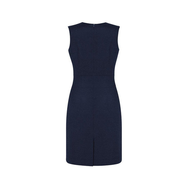 Biz Corporates Womens Sleeveless V Neck Dress - 30121-Queensland Workwear Supplies