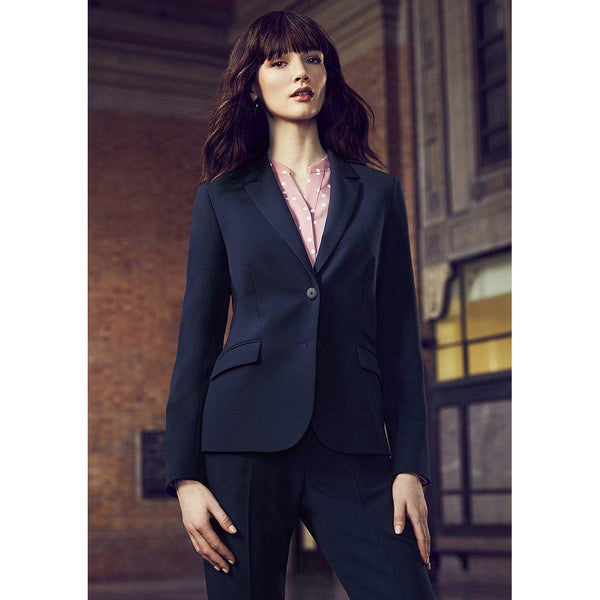 Biz Corporates Womens Two Button Mid Length Jacket - 60719-Queensland Workwear Supplies