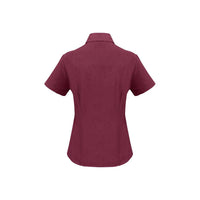 BizCare Ladies Plain Oasis Short Sleeve Shirt - LB3601-Queensland Workwear Supplies