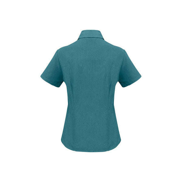 BizCare Ladies Plain Oasis Short Sleeve Shirt - LB3601-Queensland Workwear Supplies