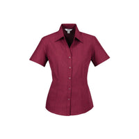 BizCare Ladies Plain Oasis Short Sleeve Shirt - LB3601-Queensland Workwear Supplies