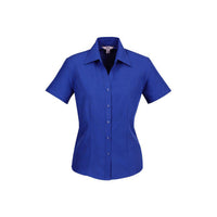 BizCare Ladies Plain Oasis Short Sleeve Shirt - LB3601-Queensland Workwear Supplies