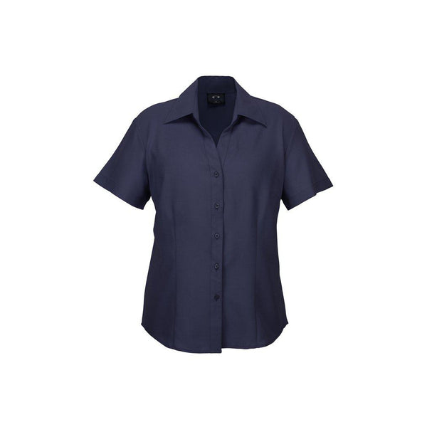 BizCare Ladies Plain Oasis Short Sleeve Shirt - LB3601-Queensland Workwear Supplies