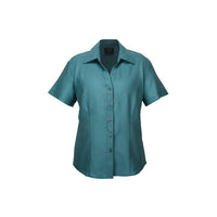 BizCare Ladies Plain Oasis Short Sleeve Shirt - LB3601-Queensland Workwear Supplies