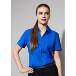 BizCare Ladies Plain Oasis Short Sleeve Shirt - LB3601-Queensland Workwear Supplies