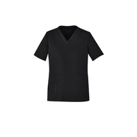 BizCare Womens Easy Fit V-Neck Scrub Top - CST941LS-Queensland Workwear Supplies