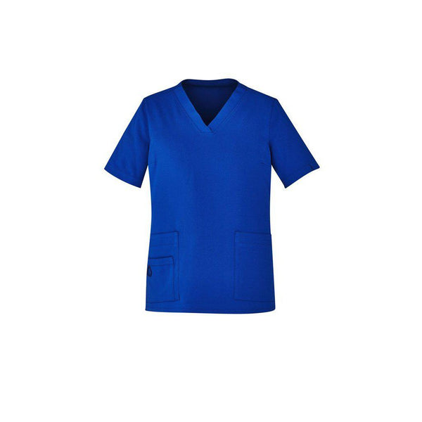 BizCare Womens Easy Fit V-Neck Scrub Top - CST941LS-Queensland Workwear Supplies