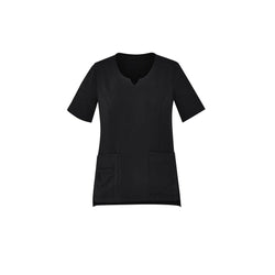 BizCare Womens Tailored Fit Round Neck Scrub Top - CST942LS